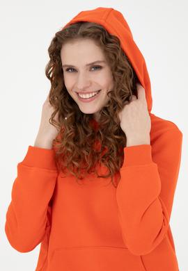 Kadın Turuncu Basic Sweatshirt - 50271557112