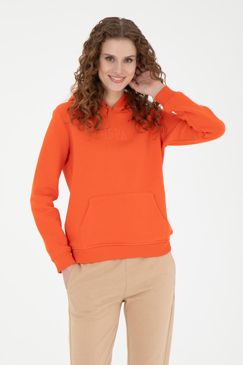 Kadın Turuncu Basic Sweatshirt