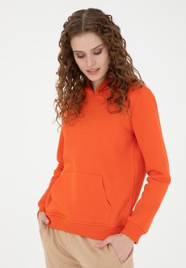Kadın Turuncu Basic Sweatshirt - 50271557112