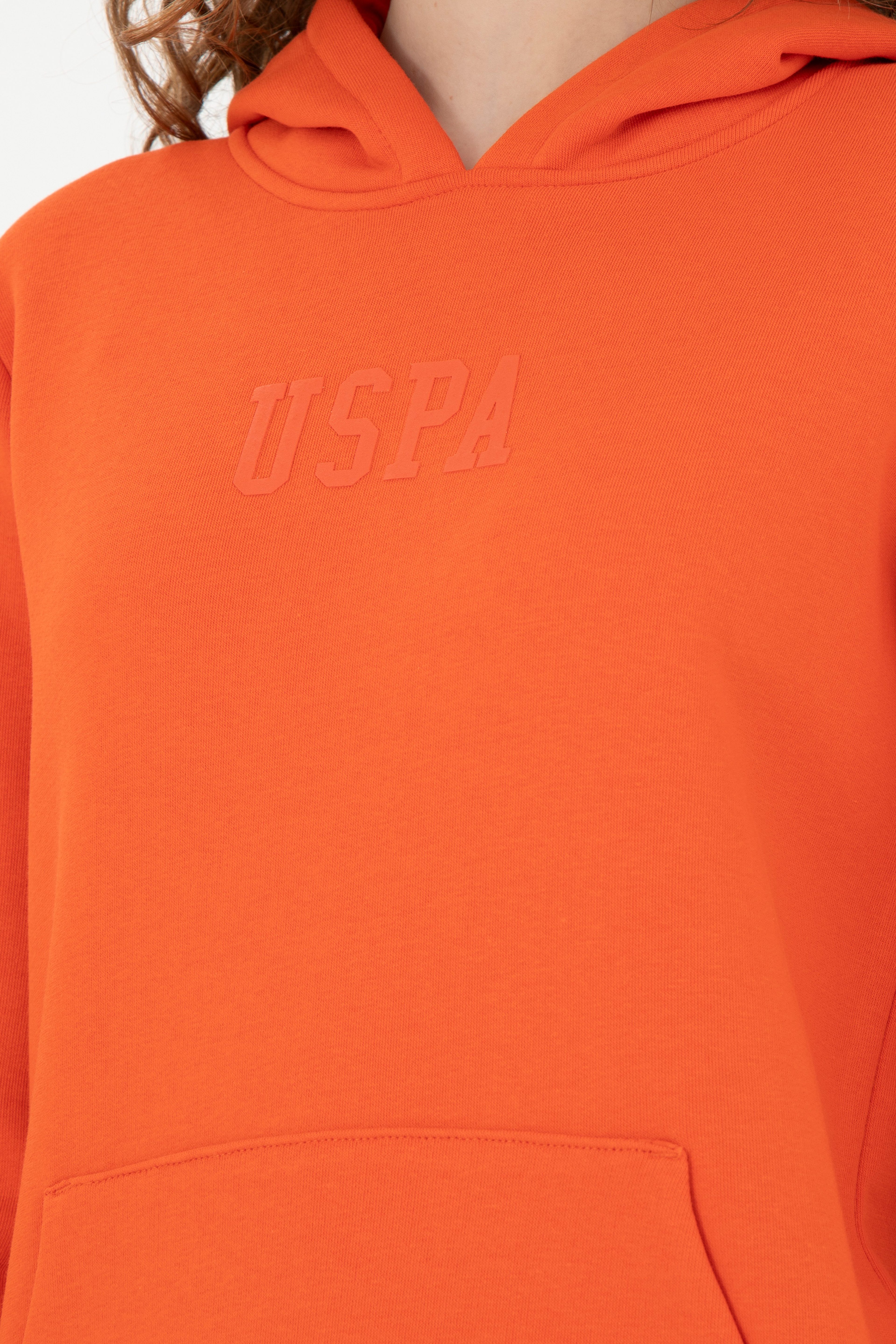 Kadın Turuncu Basic Sweatshirt - Image 7