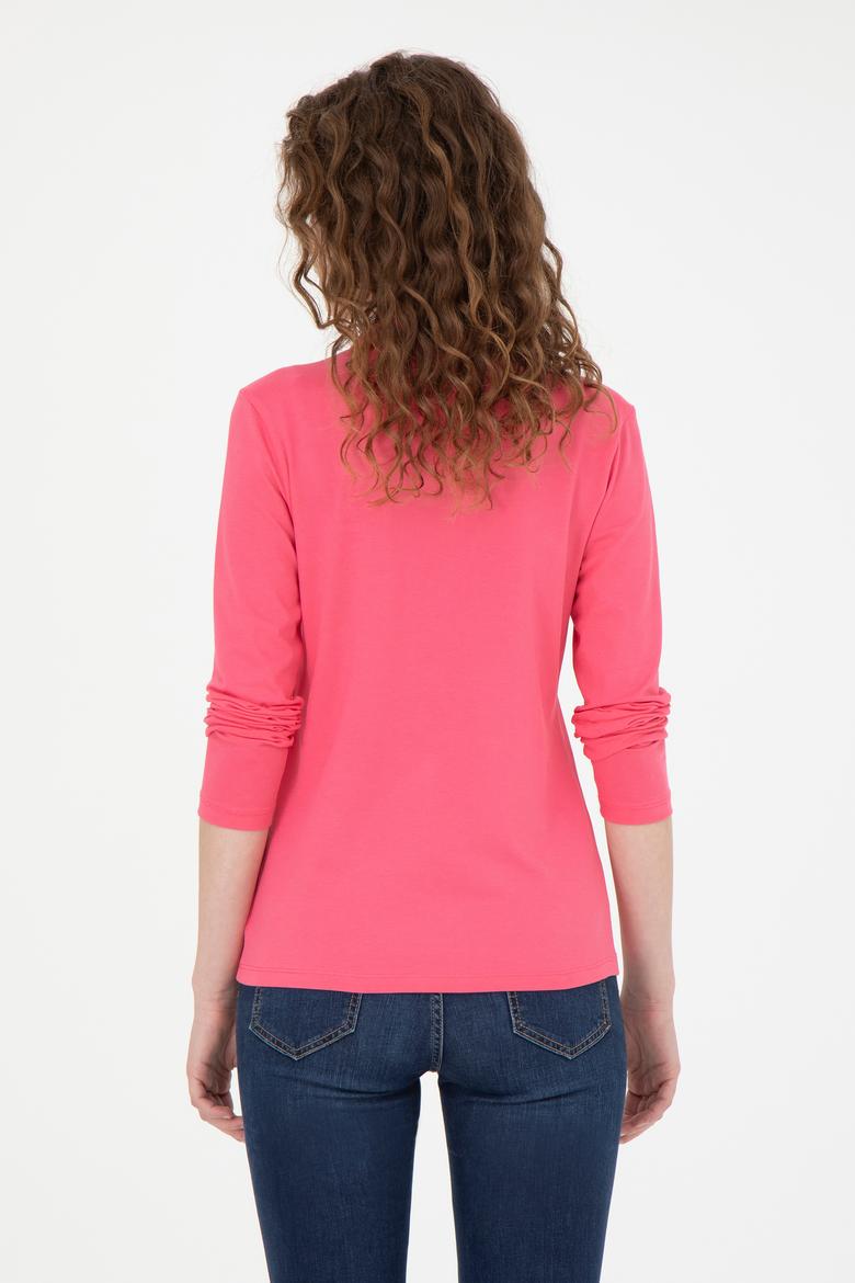 Kadın Pembe Basic Sweatshirt - 50271573057