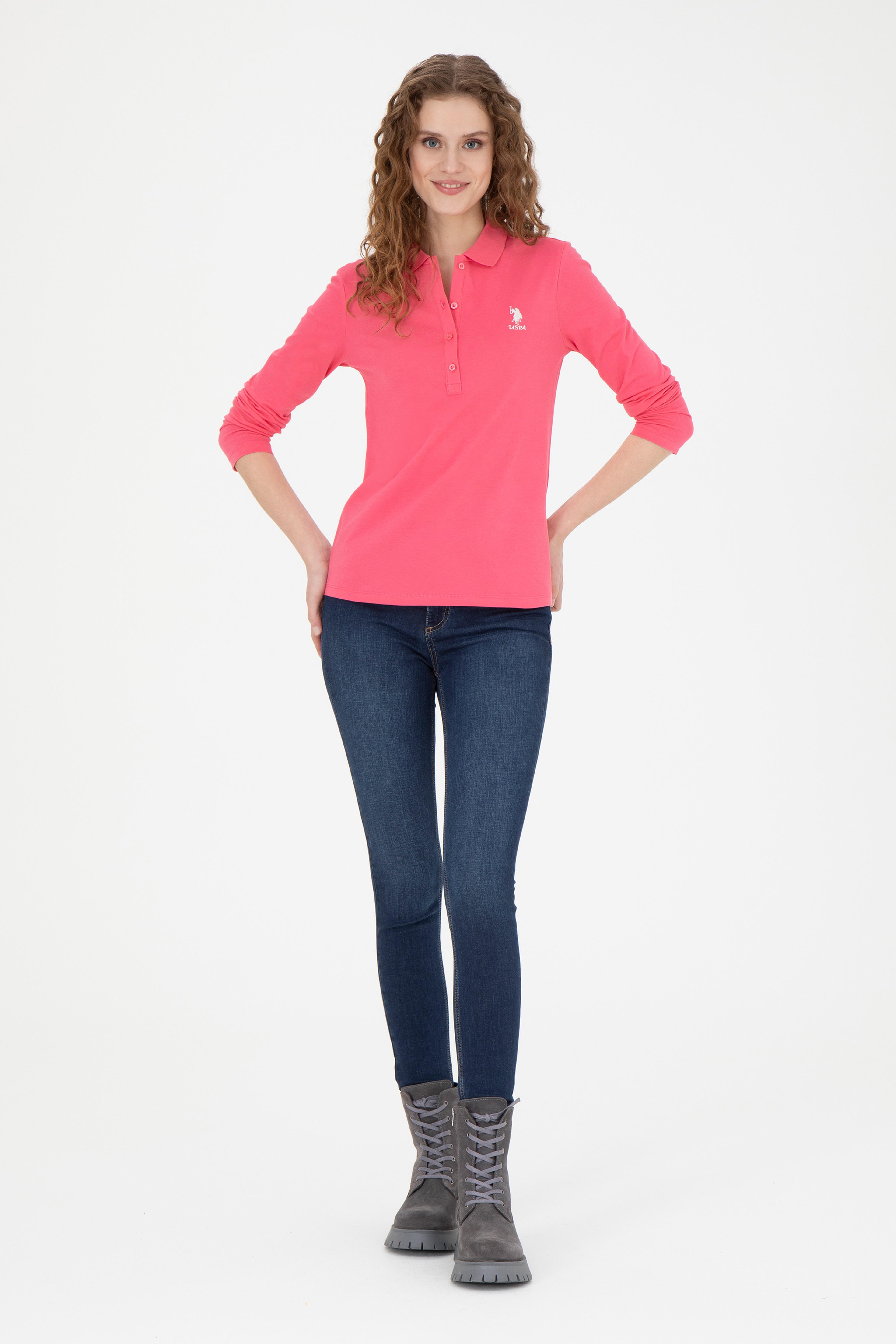 Kadın Pembe Basic Sweatshirt