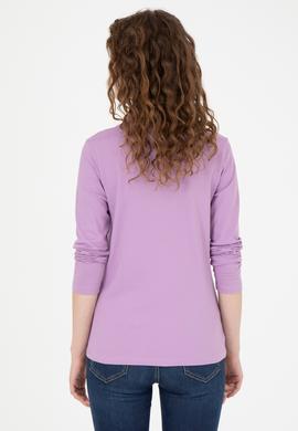 Kadın Lila Basic Sweatshirt - 50271573129