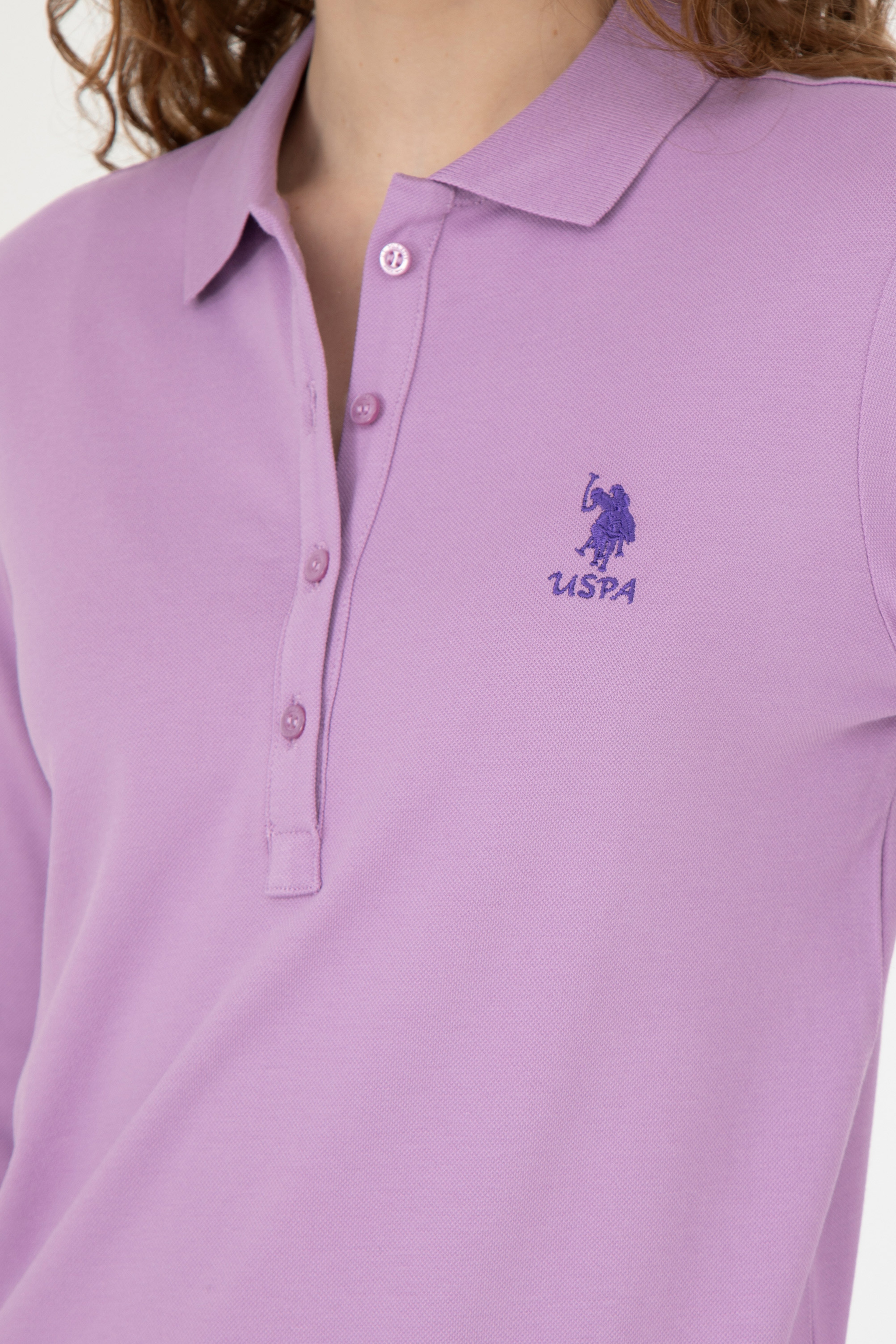 Kadın Lila Basic Sweatshirt