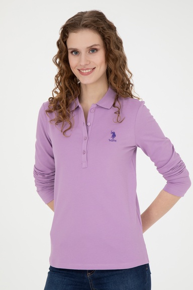 Kadın Lila Basic Sweatshirt