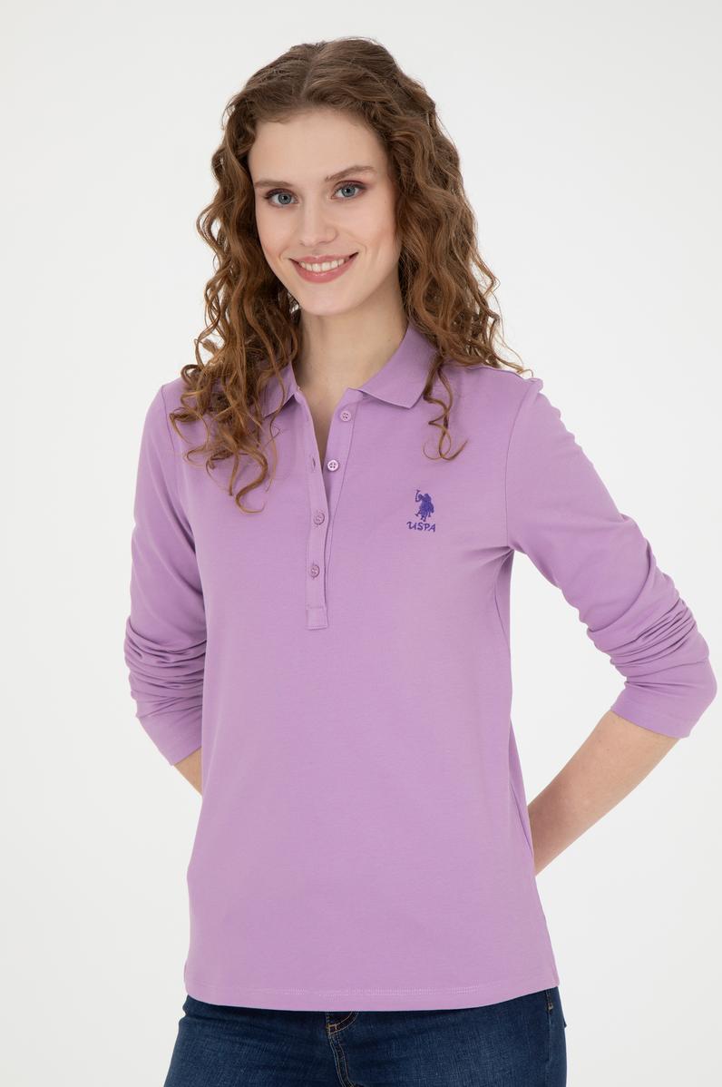 Kadın Lila Basic Sweatshirt