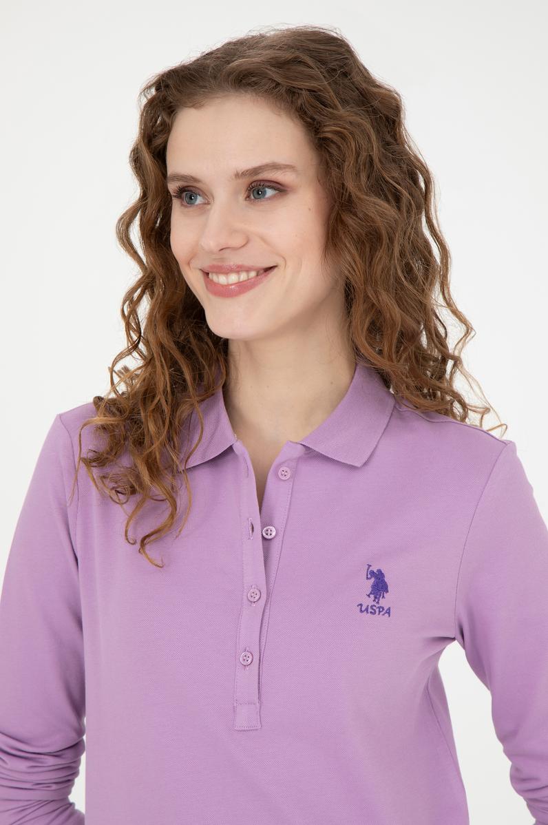 Kadın Lila Basic Sweatshirt