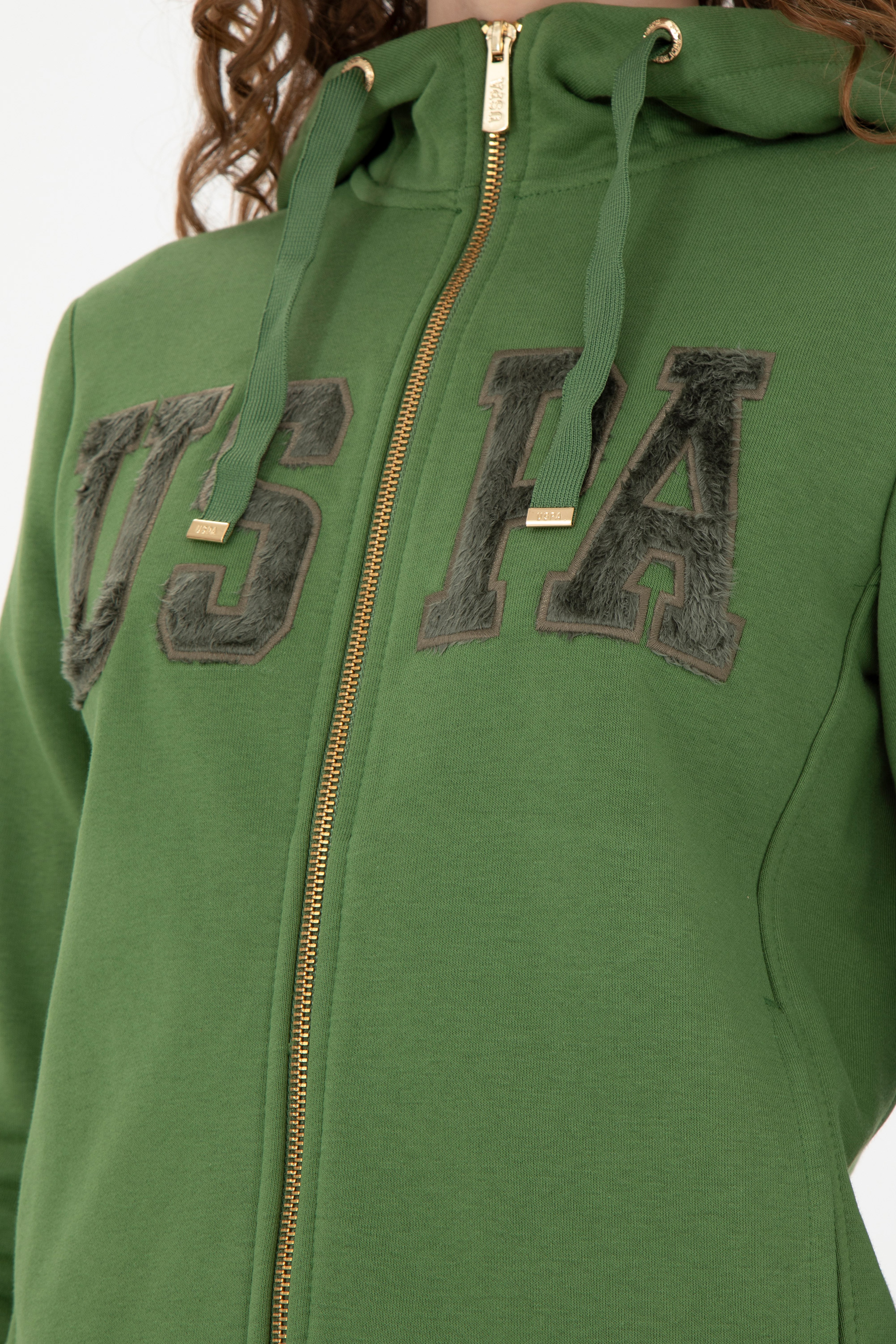 Kadın Yeşil Basic Sweatshirt - Image 7