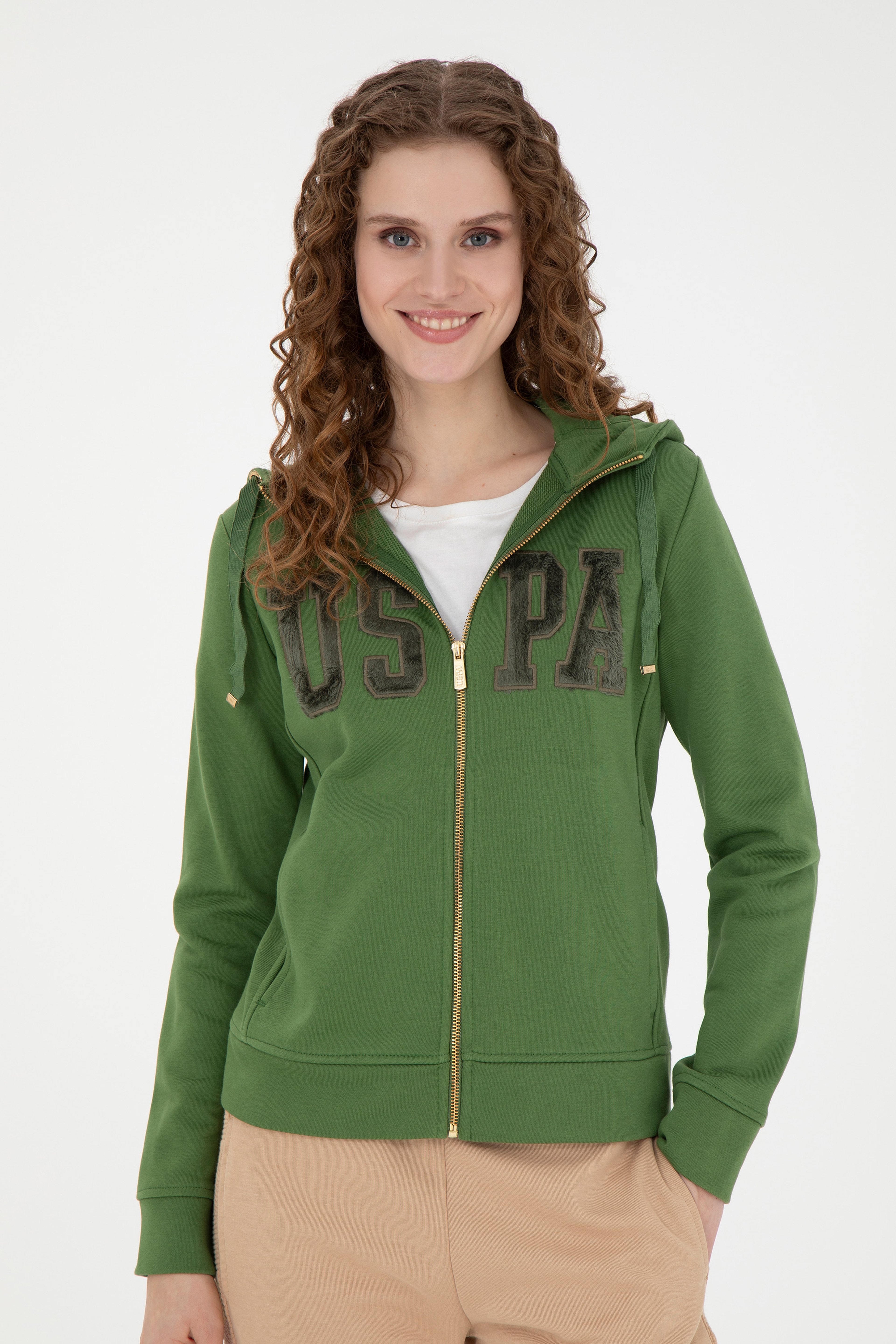 Kadın Yeşil Basic Sweatshirt