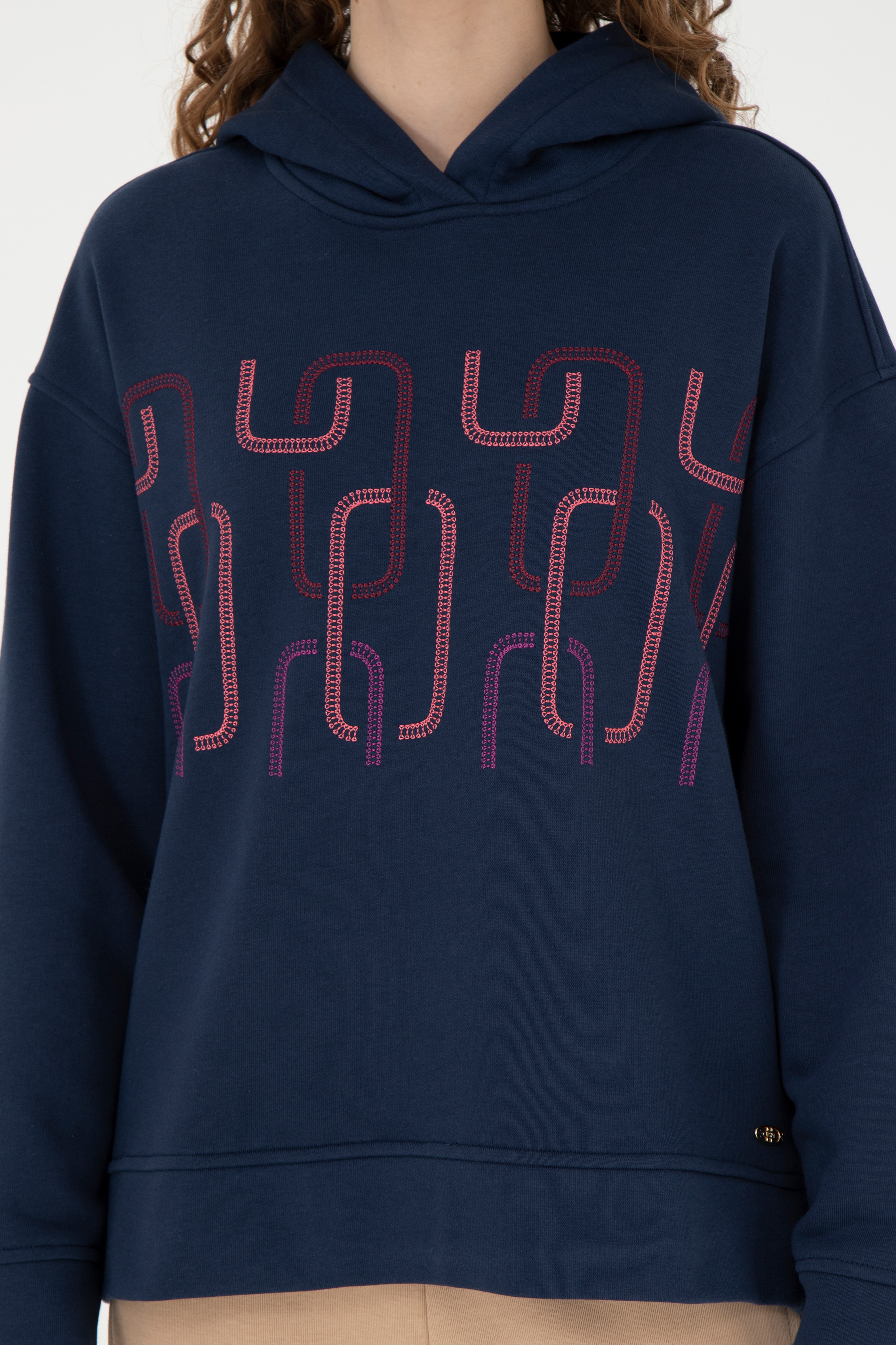 Kadın Lacivert Sweatshirt - Image 6