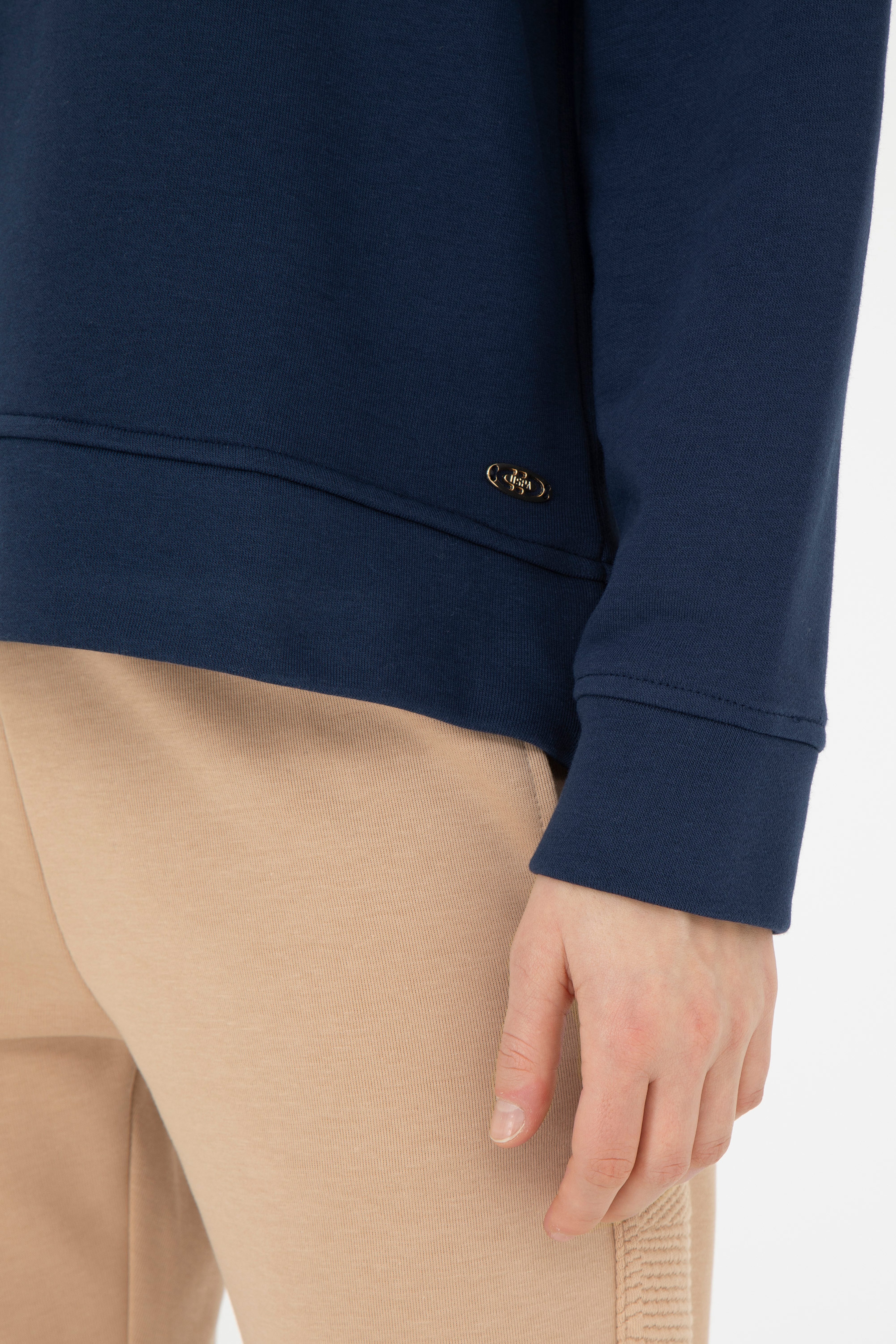 Kadın Lacivert Sweatshirt - Image 7