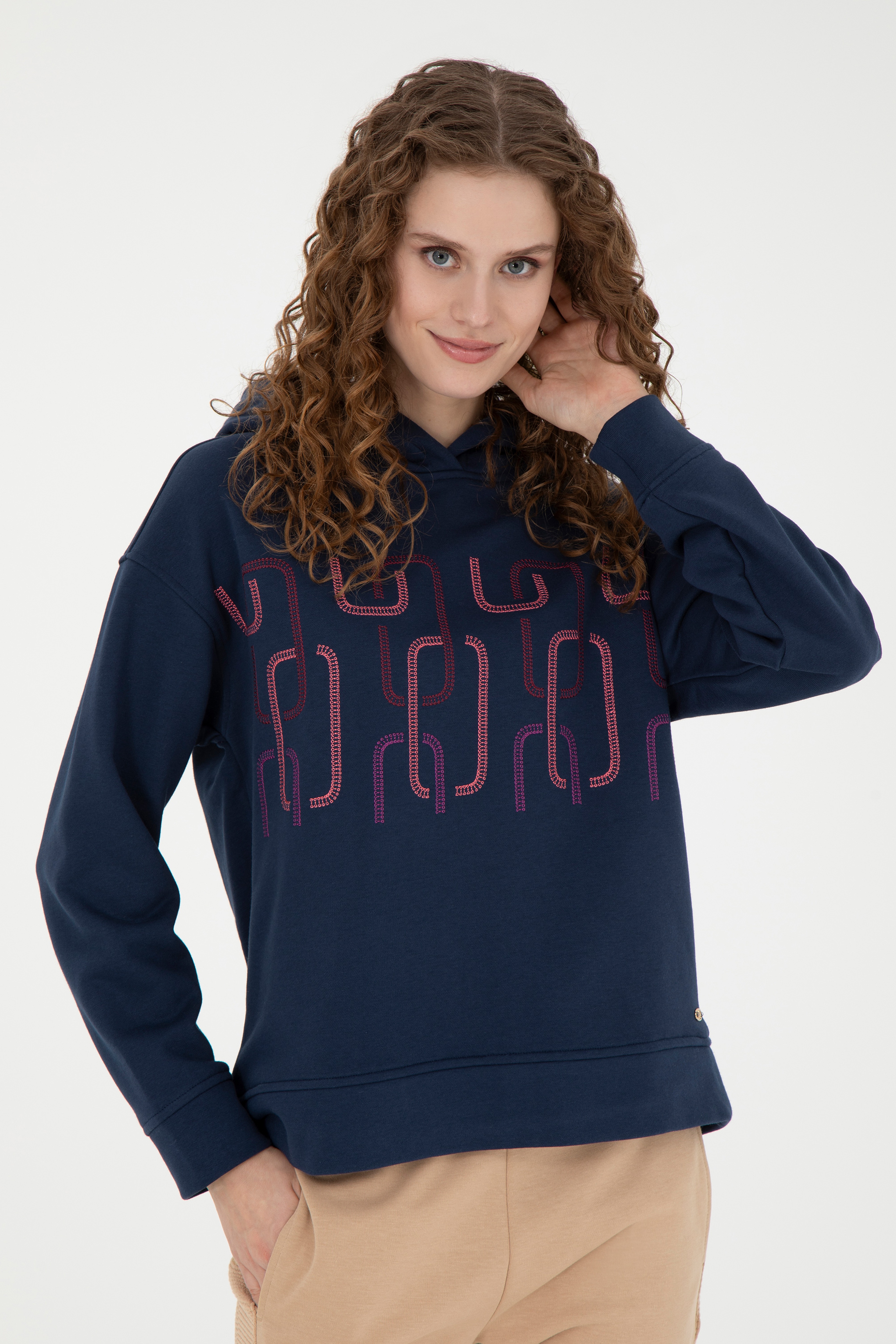 Kadın Lacivert Sweatshirt - Image 1