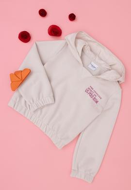 Kız Çocuk Taş Kapüşonlu Sweatshirt - 50272413015