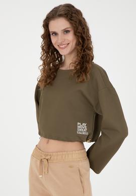 Kadın Haki Sweatshirt - 50271597002