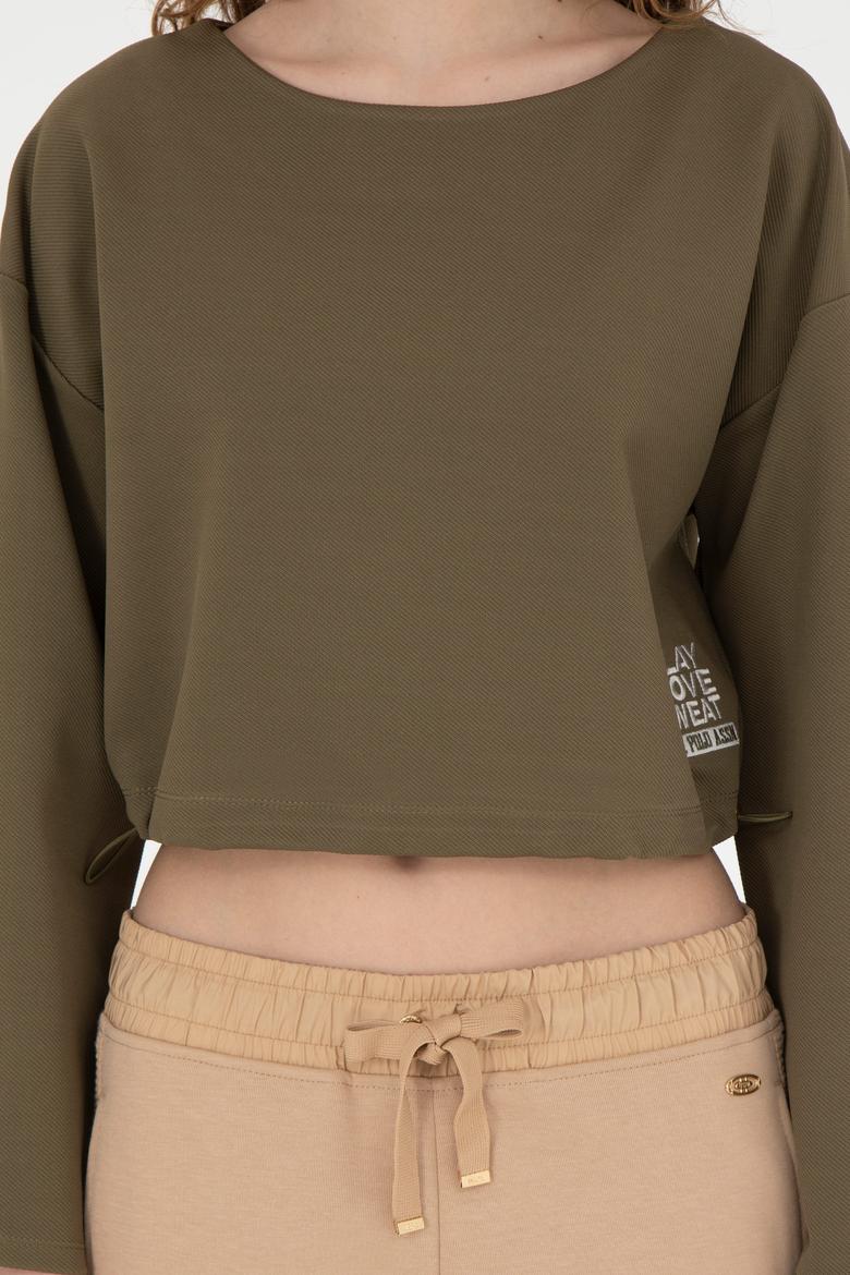 Kadın Haki Sweatshirt - 50271597002