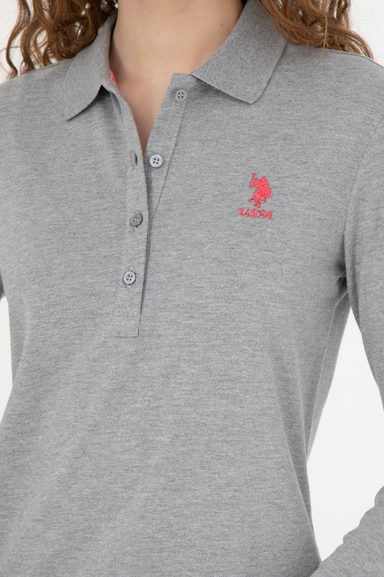 Kadın Gri Melanj Basic Sweatshirt - 50271573169