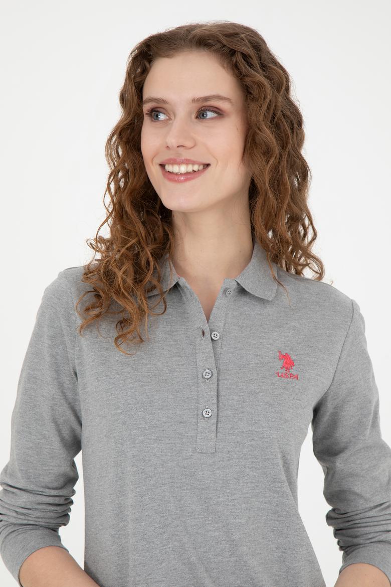 Kadın Gri Melanj Basic Sweatshirt - 50271573169