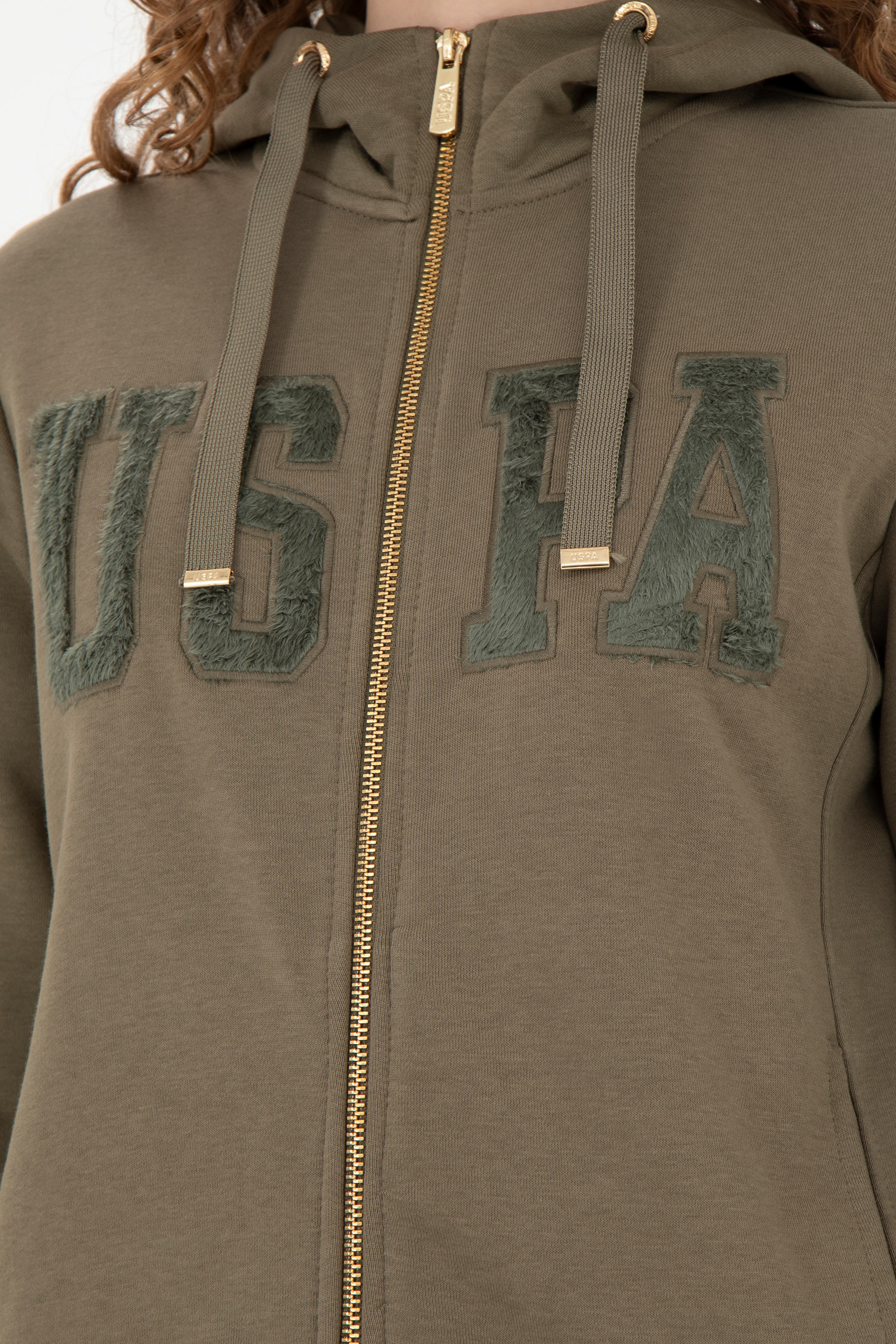 Kadın Haki Basic Sweatshirt