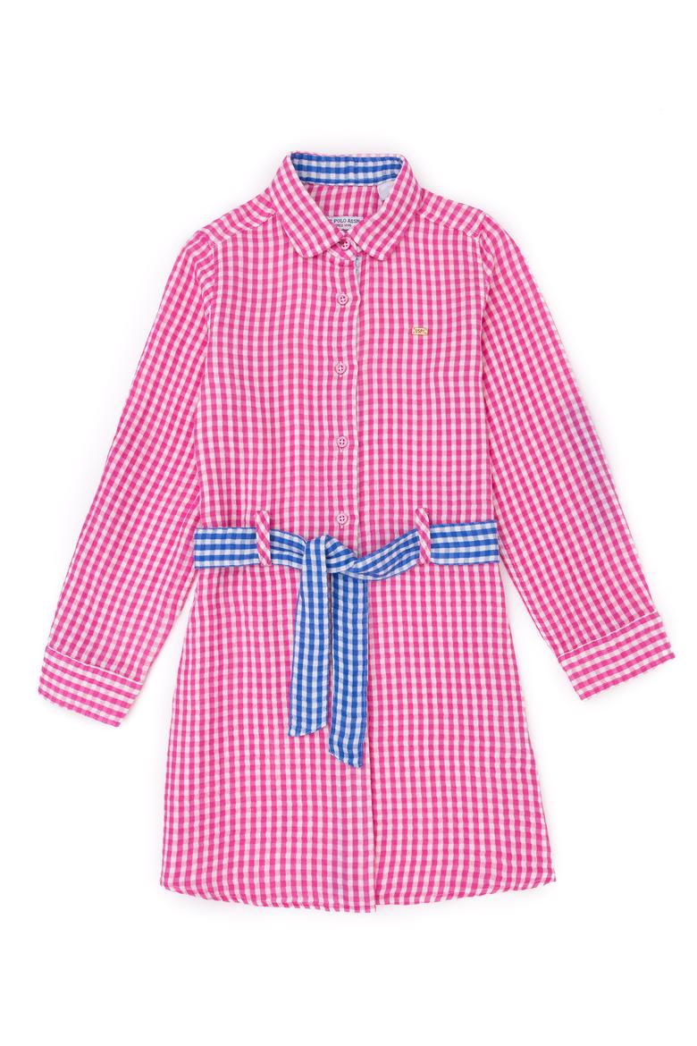 Kız Çocuk Pembe Dokuma Elbise