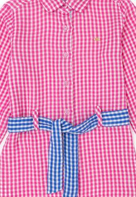 Kız Çocuk Pembe Dokuma Elbise - 50262728025