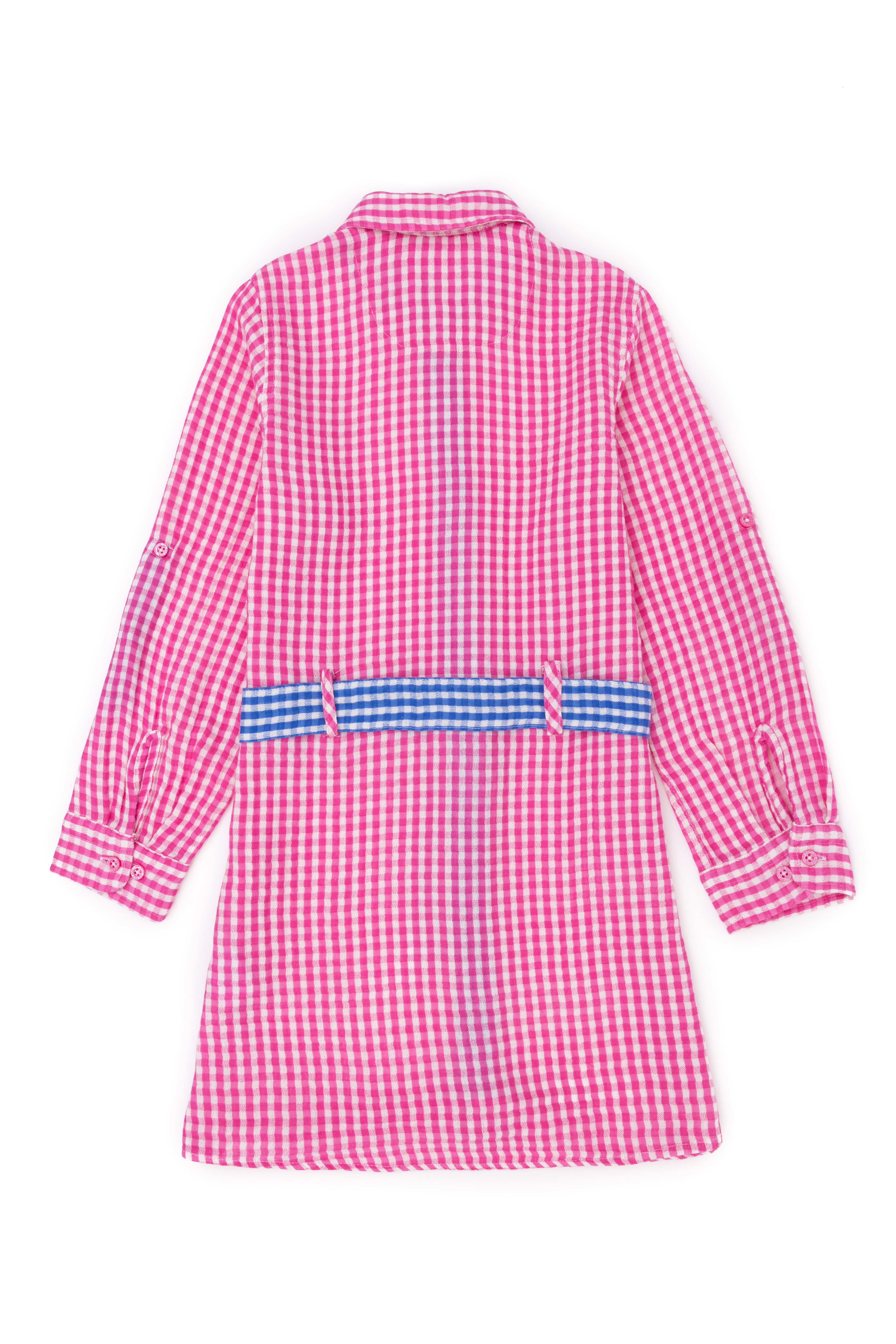 Kız Çocuk Pembe Dokuma Elbise - Image 2