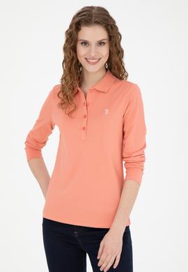 Kadın Somon Basic Polo Yaka Sweatshirt - 50271573042
