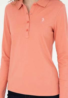 Kadın Somon Basic Polo Yaka Sweatshirt - 50271573042