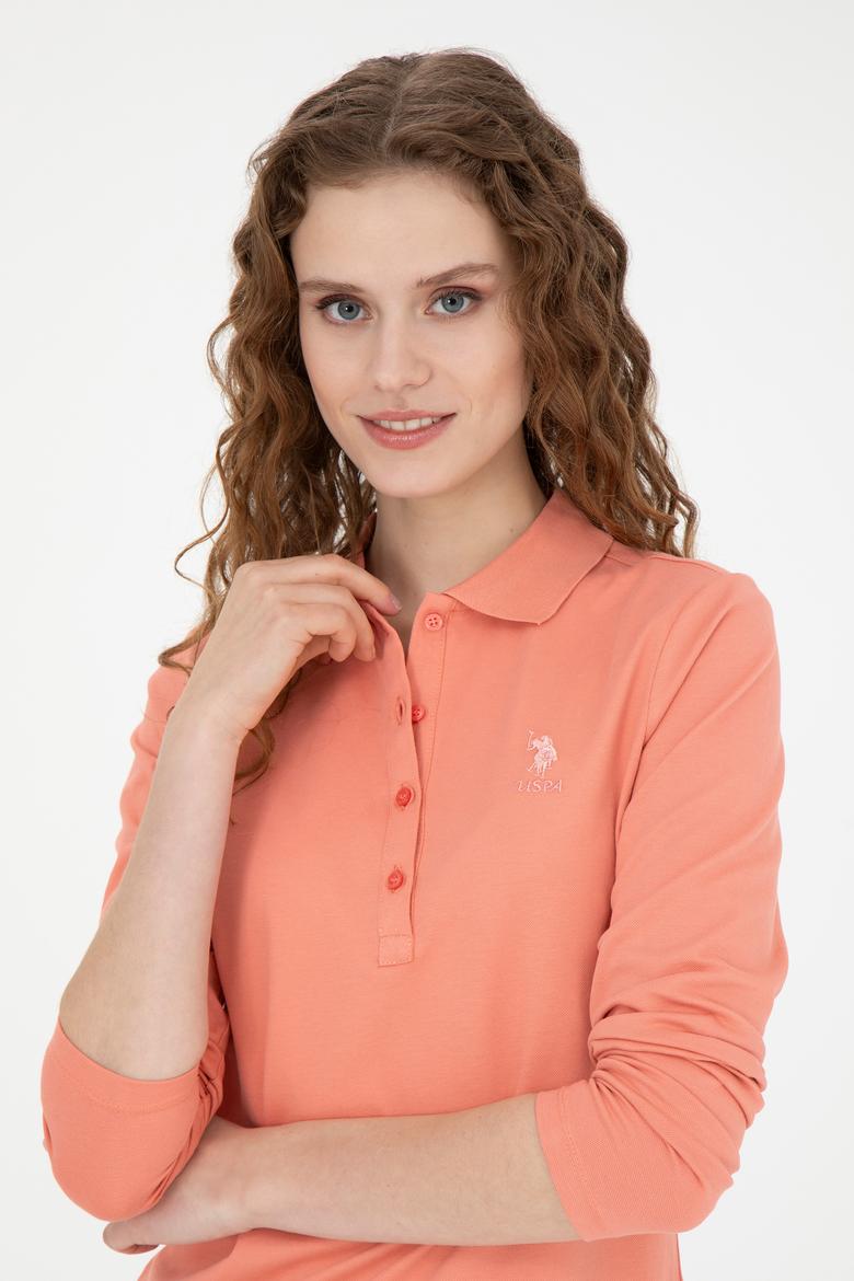 Kadın Somon Basic Polo Yaka Sweatshirt - 50271573042