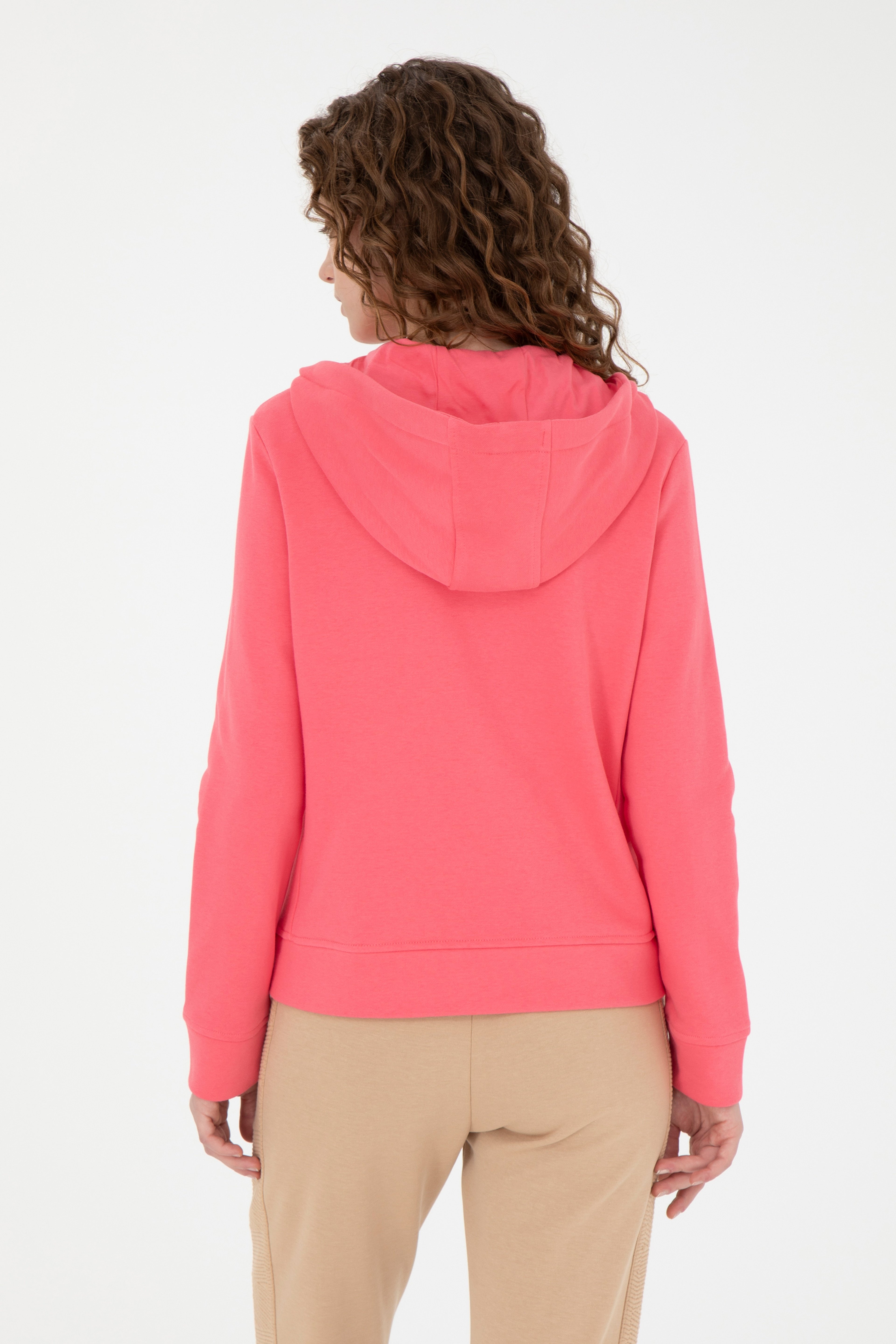 Kadın Pembe Basic Sweatshirt - Image 5