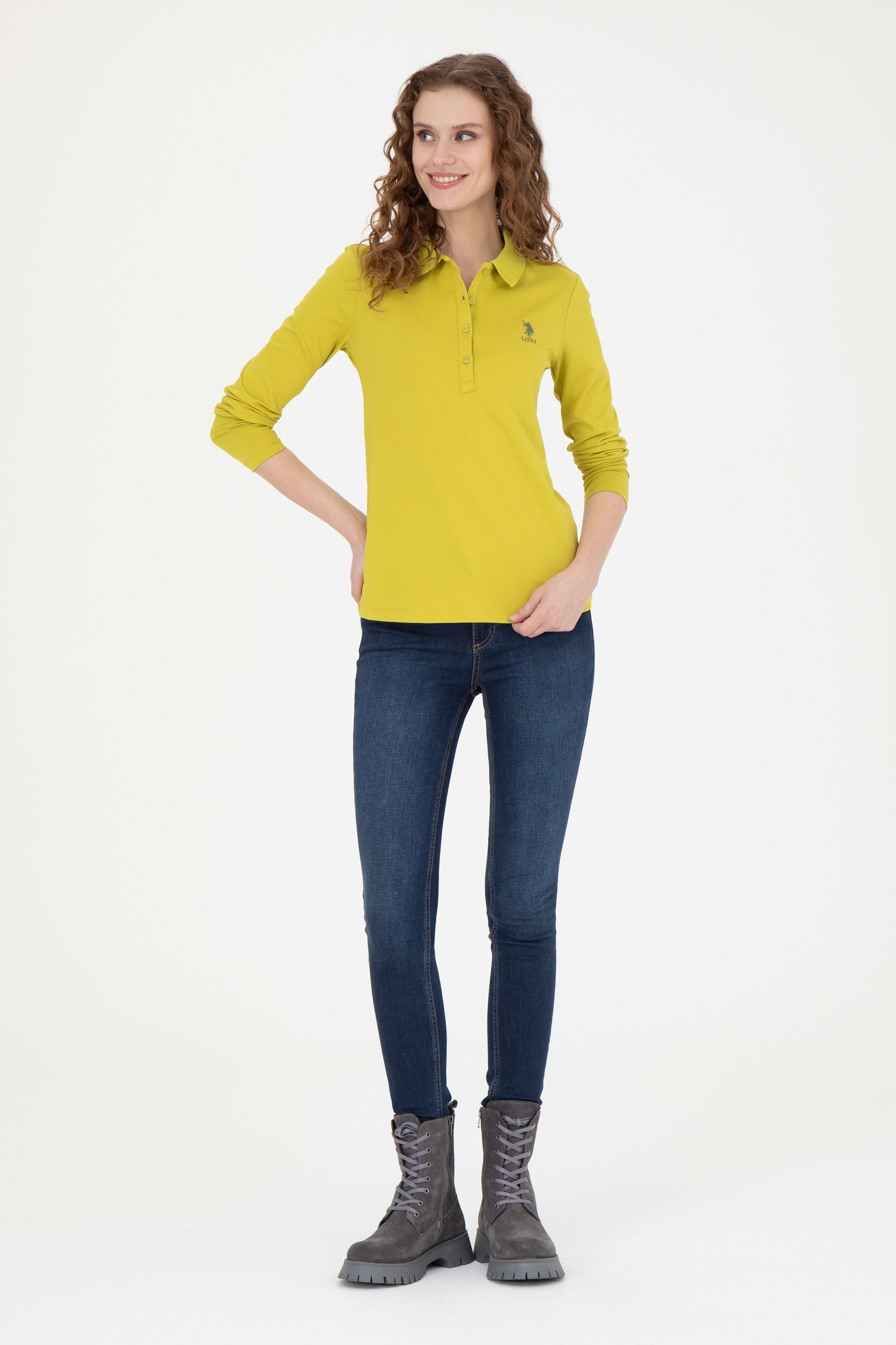 Kadın Fıstık Yeşili Basic Sweatshirt