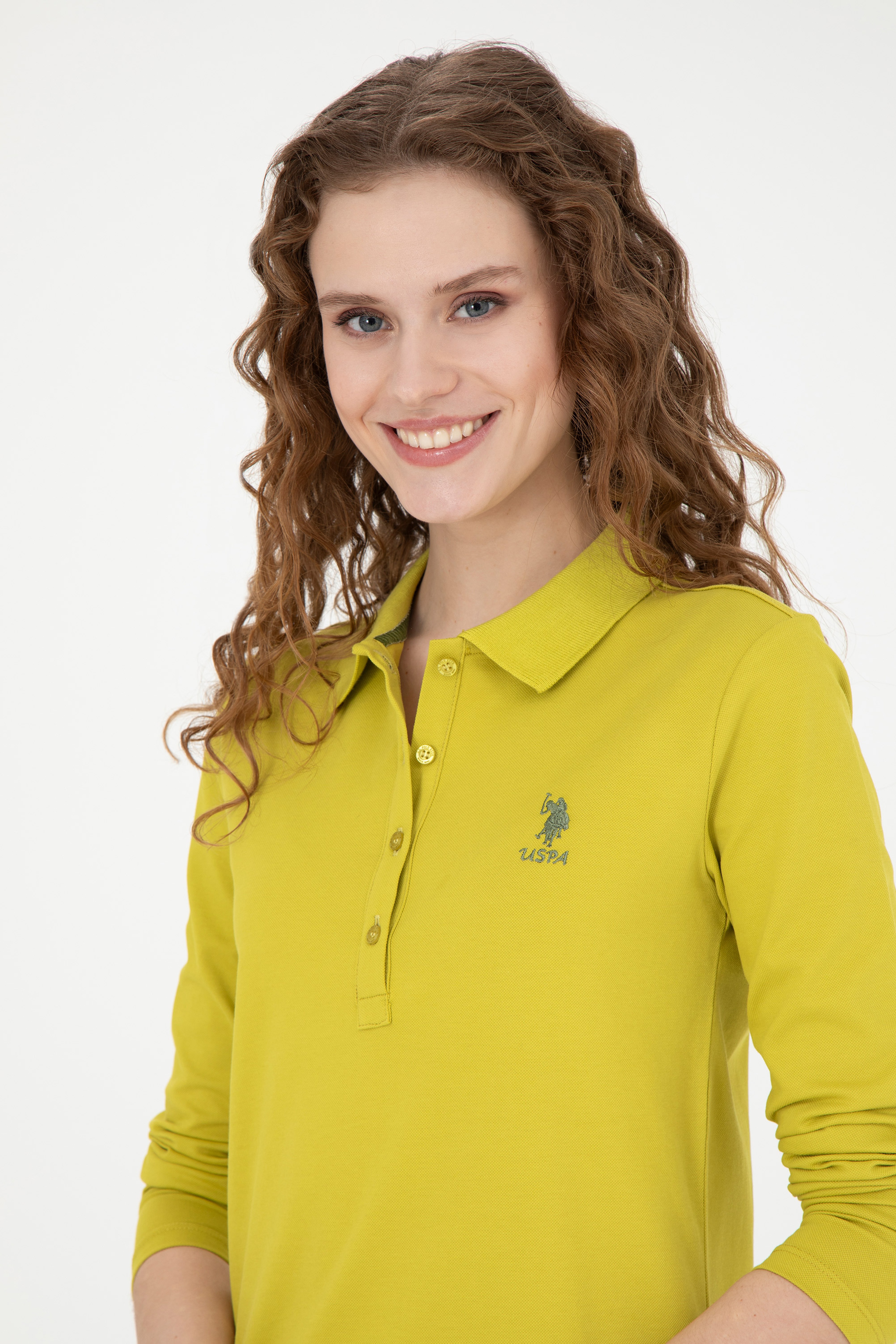 Kadın Fıstık Yeşili Basic Sweatshirt - Image 2