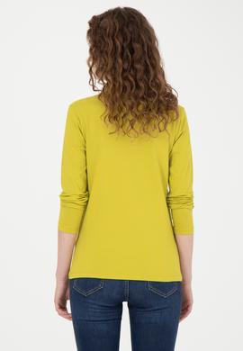 Kadın Fıstık Yeşili Basic Sweatshirt - 50271573140