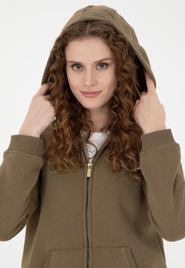 Kadın Haki Sweatshirt - 50272076021