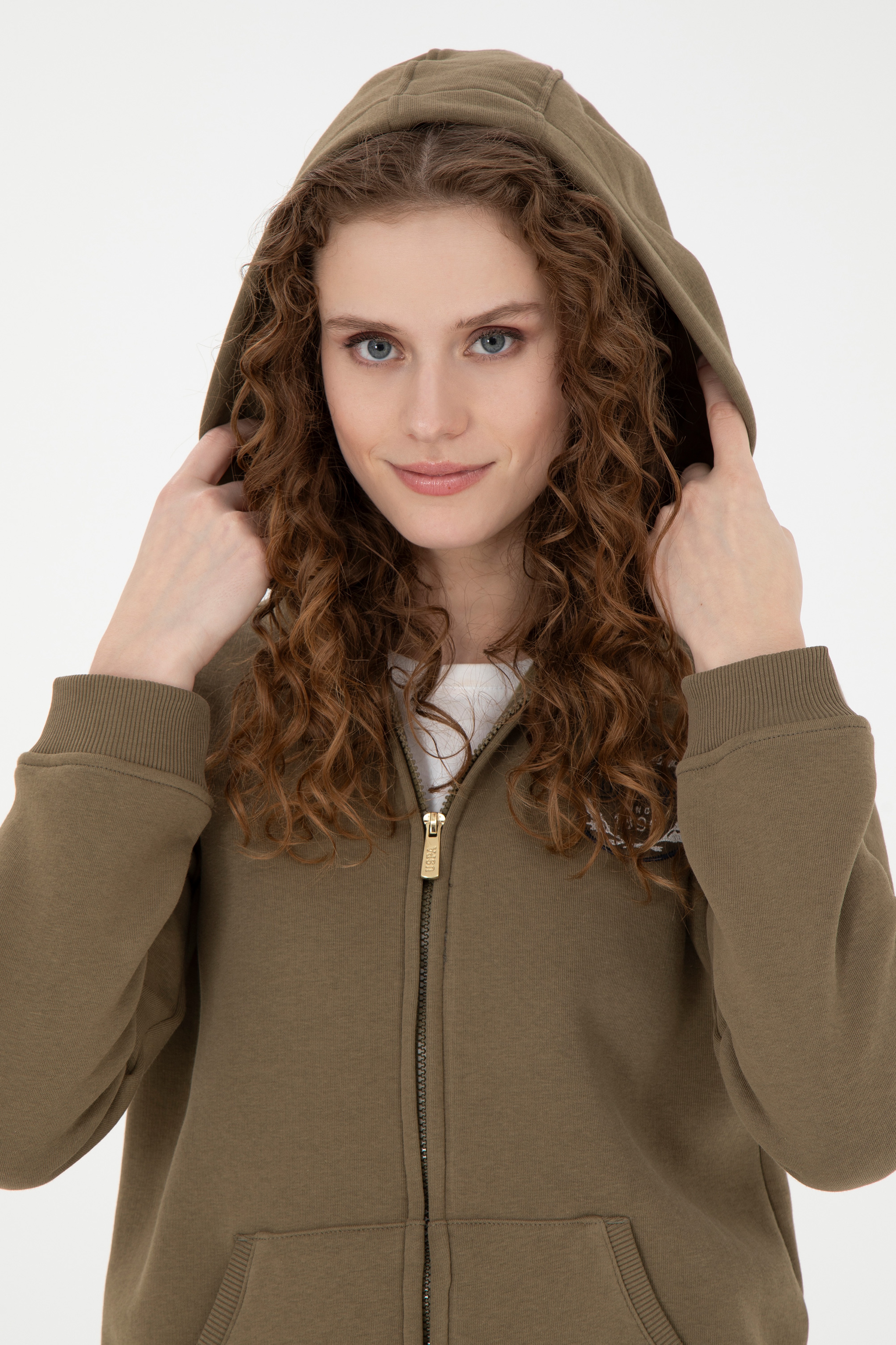 Kadın Haki Sweatshirt