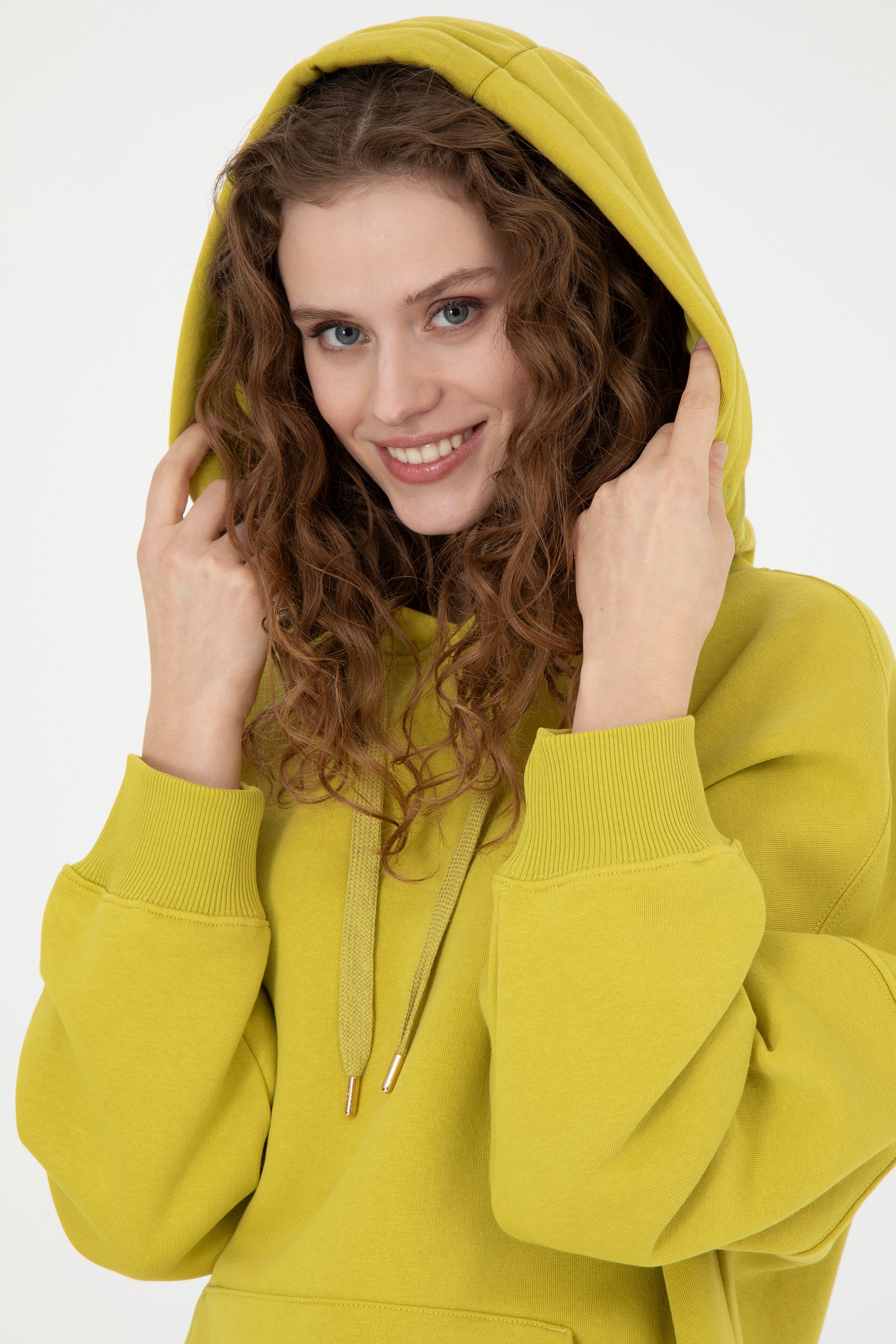 Kadın Fıstık Yeşili Sweatshirt - Image 2