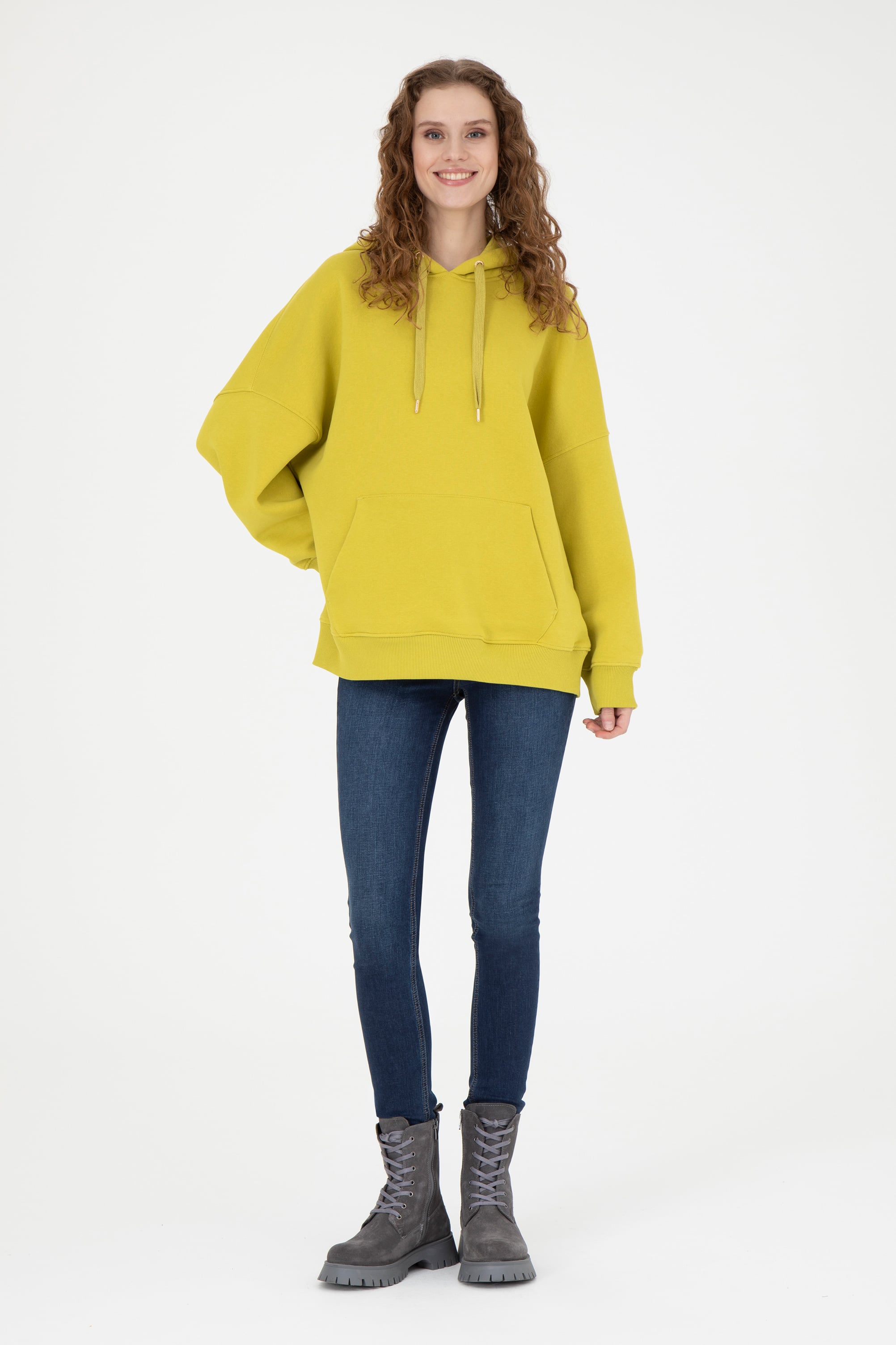 Kadın Fıstık Yeşili Sweatshirt