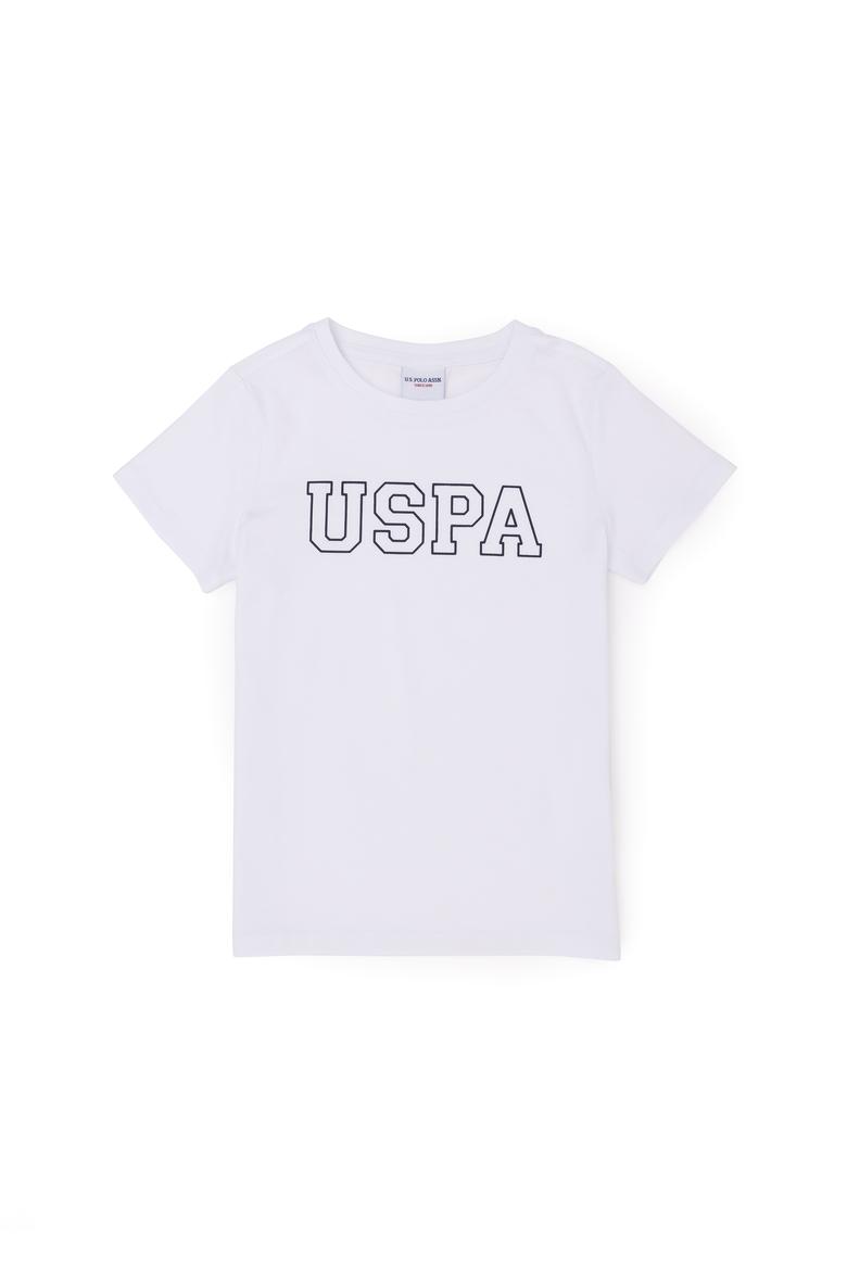 Erkek Çocuk Beyaz Basic Bisiklet Yaka Tişört - 50284818013