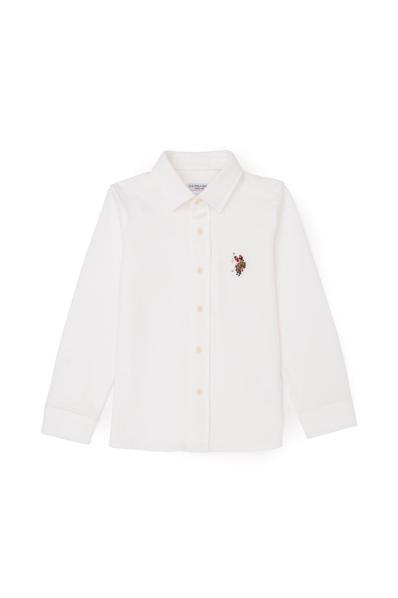 Erkek Çocuk Ekru Uzun Kollu Gömlek - 50288554013