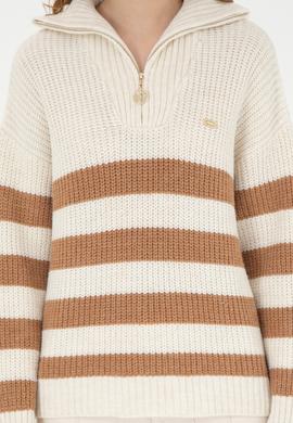 Kadın Taş V Yaka Kazak - 50277298015