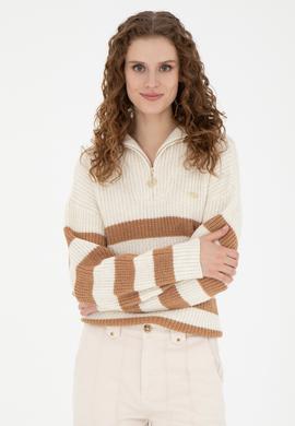 Kadın Taş V Yaka Kazak - 50277298015