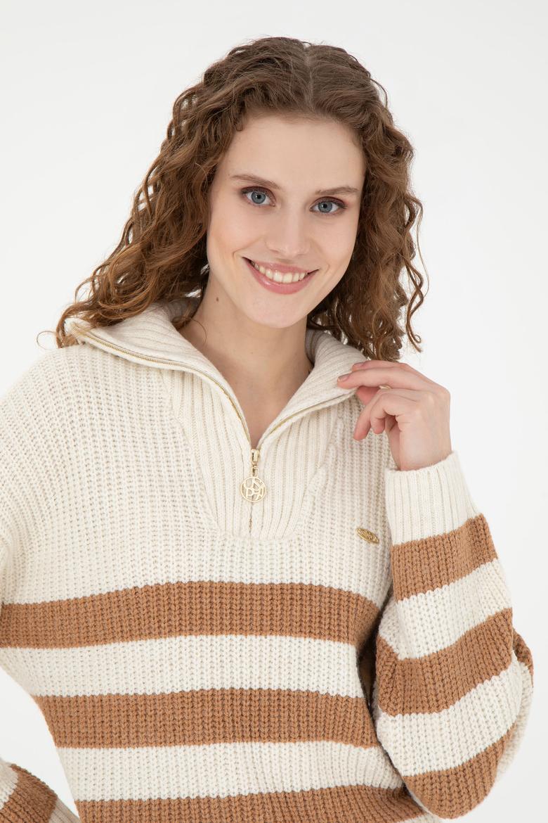 Kadın Taş V Yaka Kazak - 50277298015