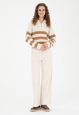 Kadın Taş V Yaka Kazak - 50277298015