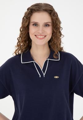 Kadın Lacivert V Yaka Kazak - 50289217001