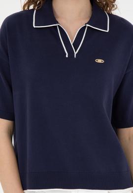 Kadın Lacivert V Yaka Kazak - 50289217001