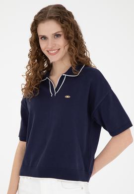 Kadın Lacivert V Yaka Kazak - 50289217001