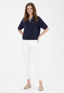 Kadın Lacivert V Yaka Kazak - 50289217001