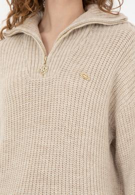 Kadın Kum Melanj V Yaka Kazak - 50277299025