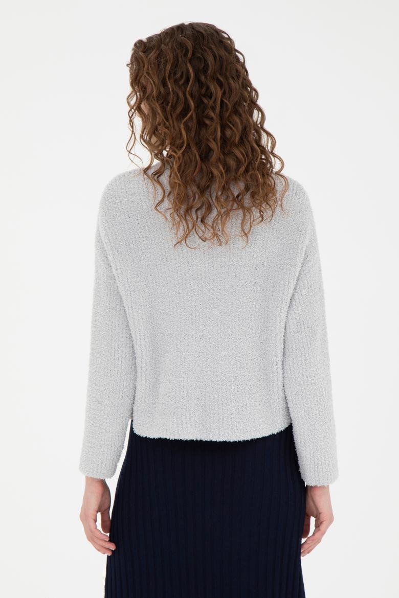 Kadın Taş Melanj Balıkçı Yaka Kazak - 50270428013