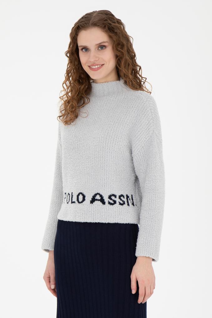 Kadın Taş Melanj Balıkçı Yaka Kazak