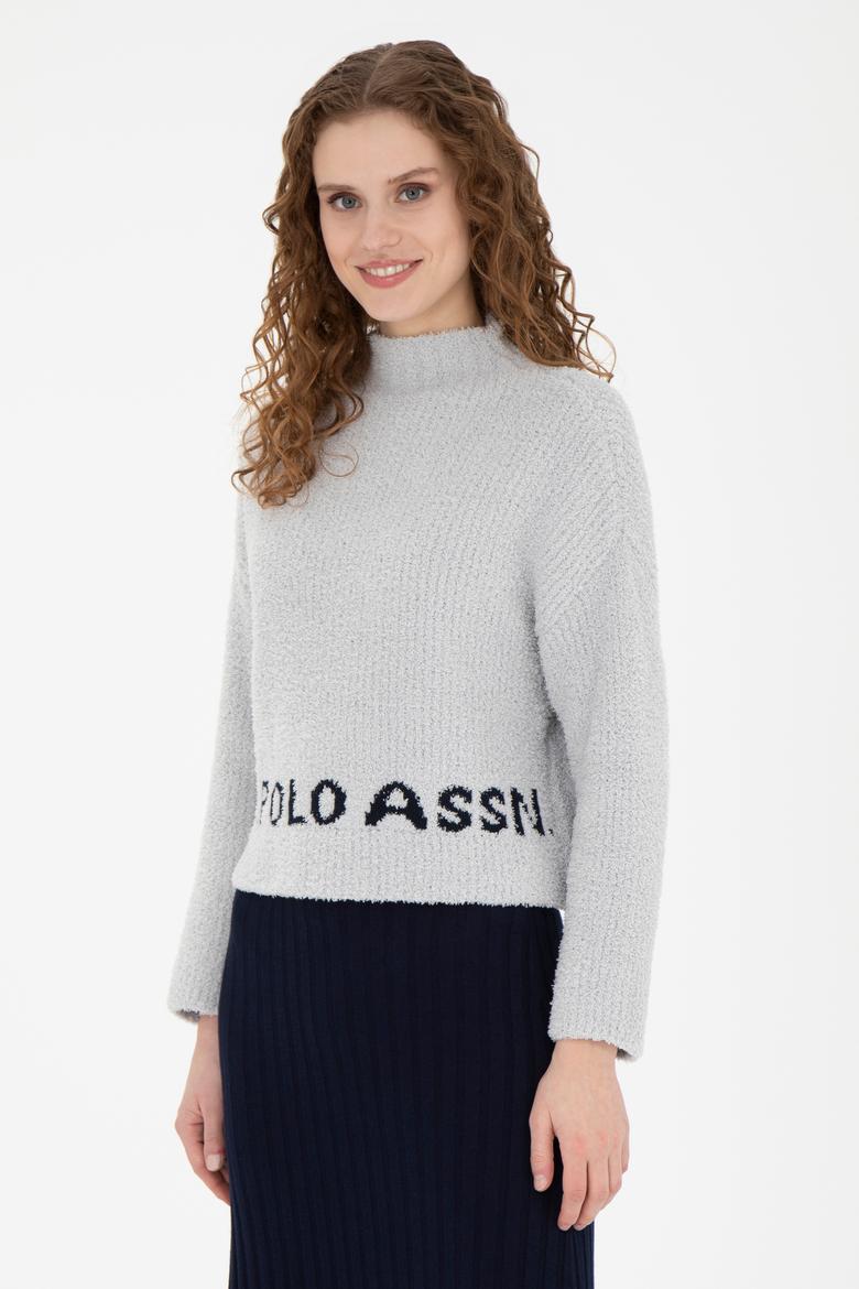 Kadın Taş Melanj Balıkçı Yaka Kazak